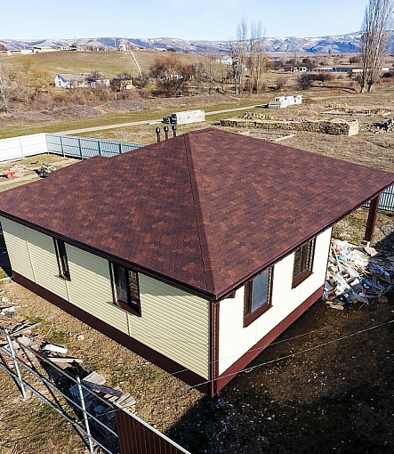 Гибкая черепица, серия STANDARD, коллекция КОЛЬЧУГА, цвет Коричневый - 6