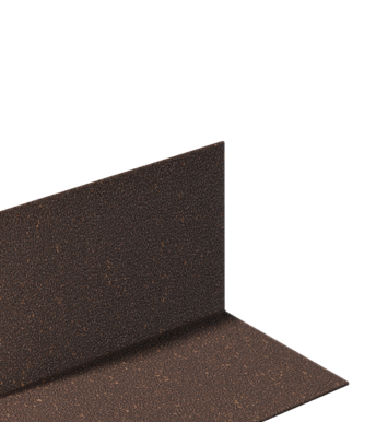 Уголок внутренний металлический с посыпкой, Рубиновый