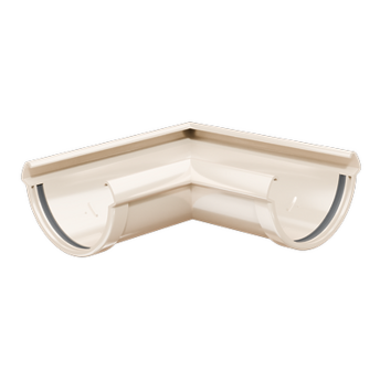 Угол жёлоба 90˚ Люкс (Lux) Латте, (RAL 1015)